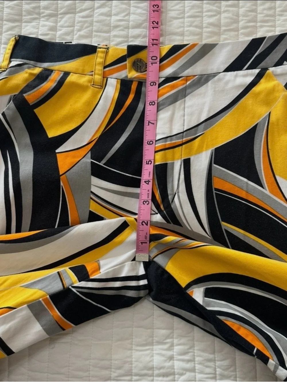Loudmouth Golf Pants Swirls Gone Wild Yellow/Black Men’s Size 32x32